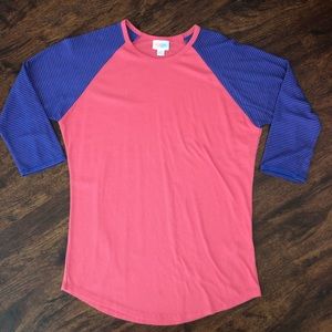 Pink and blue 3/4 sleeve “Randy”